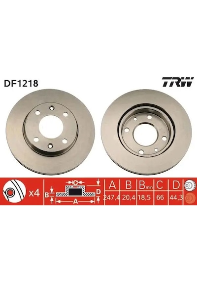 Trw Df1218 Fren Diski On 424690 4246a6 91517694 2 Adettir
