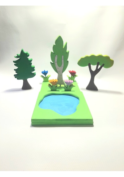 Woxwood Ahşap Oyuncak Çiftlik Hayvanları Gölet Temalı