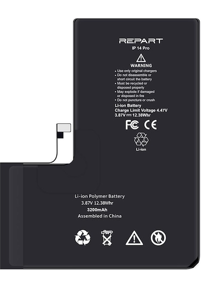 İphone 14 Pro Uyumlu Güçlendirilmiş Yüksek Kapasite Batarya - 3400 Mah