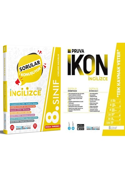 Pruva Akademi 8. Sınıf İngilizce Soru + Defter Seti 2 Kitap 2023
