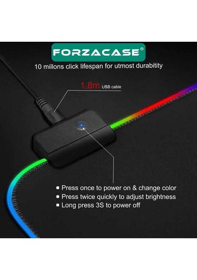 Siyah Zemin Rgb Ledli Gaming Mouse Pad - Fc486
