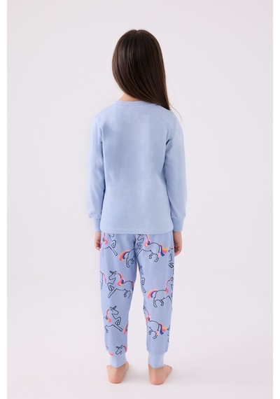 Rolypoly Kız Çocuk Mavi Pijama Takımı Rp3476-c-v1 Mavi