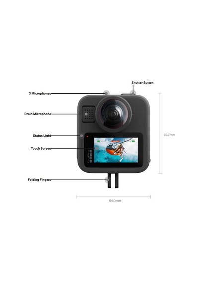Go Pro Max 2 Siyah Aksiyon Kamerası Chdhz-311-rw