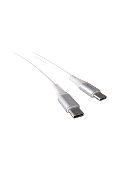 2adet X 2metre Type C-c Kablo Seti, 60watt Pd Hızlı Şarj, İphone 15/16/17 Ve Andoid İçin, Beyaz/gümüş Metal, Remorax 2ad X 2metre Beyaz