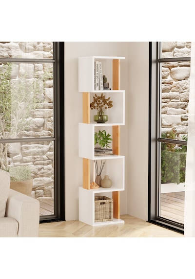 Milan Modern Kitaplık Çok Amaçlı Dekoratif Raf Salon Kitaplığı Ofis Çalışma Odası Raf Dolap Atlantik Çam - Beyaz Milan Modern Kitaplık Çok Amaçlı Dekoratif Raf Salon Kitaplığı Ofis Çalışma Odası Raf Dolap Atlantik Çam - Beyaz