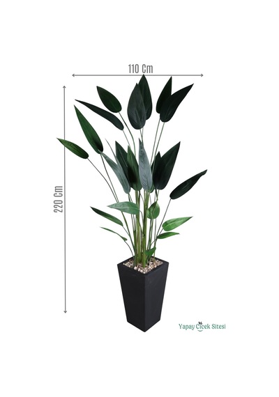 Yapay Çiçek Sitesi Ahşap Saksıda Yapay Starliçe Ağacı 220 Cm Yeşil
