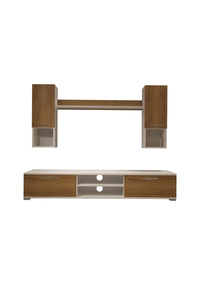 Decoraktiv Eko 5da Mdf Dvd Tv Ünitesi Tv Sehpası - Beyaz Pera Beyaz - Meşe
