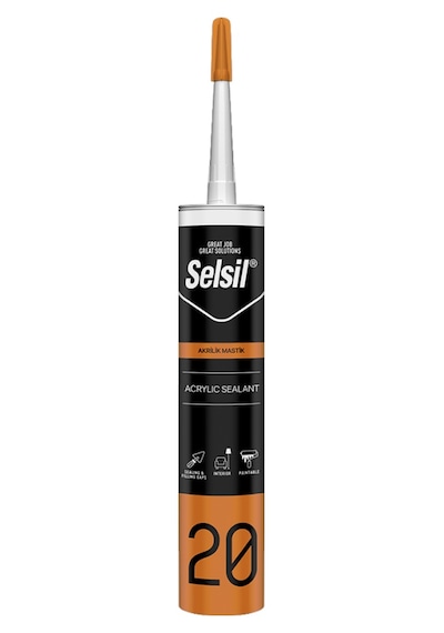 Selsil Akrilik Mastik Beyaz 500 Gr