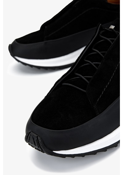 Valmenti Erkek Hakiki Deri Siyah Sneakers & Spor Ayakkabı 1092 V2222 Erk Ayk Sk24-25 Sıyah Dr/suet Siyah