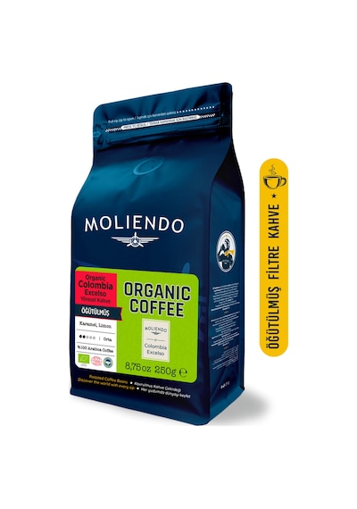 Moliendo Organic Colombia Excelso Yöresel Kahve Öğütülmüş 250 G
