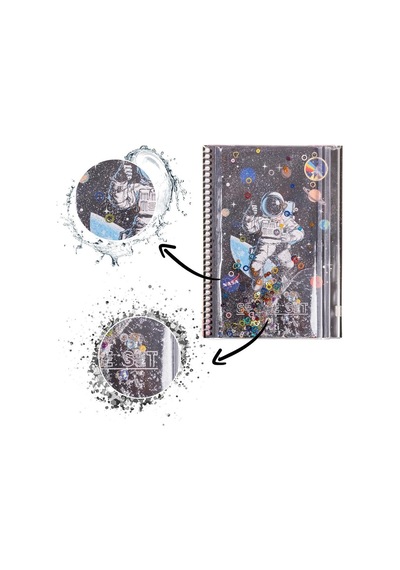 Sulu Çantalı Astronot A5 Defter 1 Adet