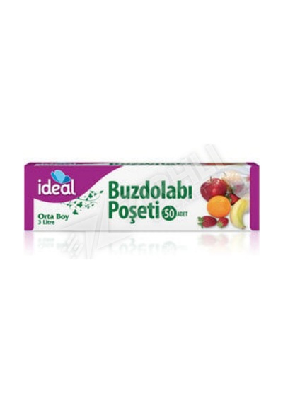 4 Adet İdeal Buzdolabı Poşeti Orta 24x33 50'li