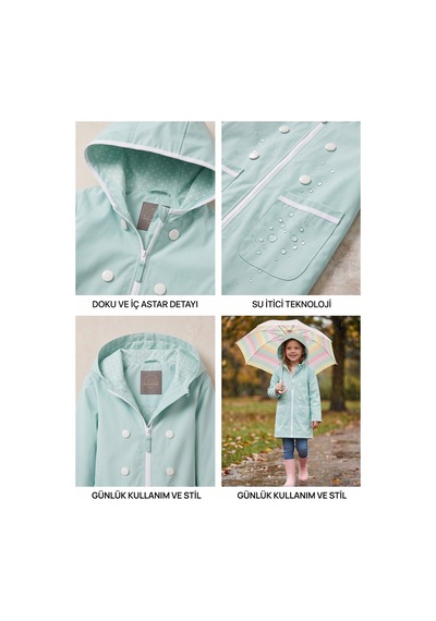 Deniva Kids Kız Çocuk Pudra Bebek Mavisi Kapüşonlu Kruvaze Düğmeli Fermuarlı Astarlı Yağmurluk Rüzgarlık Mont Deniva Kids Kız Çocuk Pudra Bebek Mavisi Kapüşonlu Kruvaze Düğmeli Fermuarlı Astarlı Yağmurluk Rüzgarlık Mont