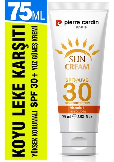 Pierre Cardin Leke Karşıtı Yüksek Koruyucu Yüz Güneş Kremi SPF30 75 ML