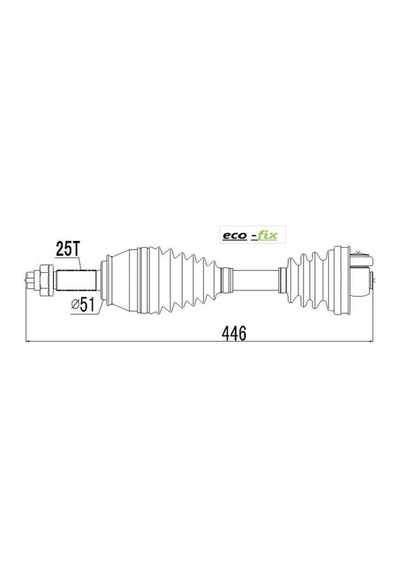 ECOFIX KRL5027ECF Ön Aks DobloPalioalbea 1,3 Mjt 05- Abs Sä°Z Sol Yarım