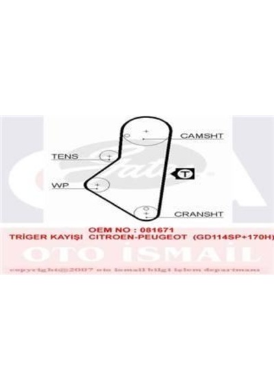 GATES 5215XS TRIGER EKSANTRIK KAYISI 205 306 405 406 / XSARA XANT