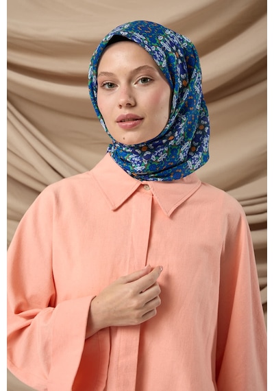 Silk Home Soft Eşarp 73093-05 Mavi, Yeşil, Turuncu, Beyaz