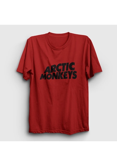 Presmono Unisex Logo Arctic Monkeys T-shirt Kırmızı