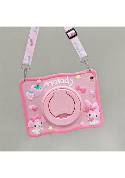 Apple Uyumlu iPad Air 13inç M2/m3 Kılıf Cute Dolls Standlı Eğlenceli 3d Karekterli Çocuk Kılıfı Kılıf