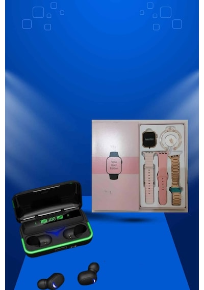 Kadınlara Özel Bileklik Hediyeli Akıllı Saat Ve Dijital Göstergeli Anc Özellikli Bluetooth Kulaklık