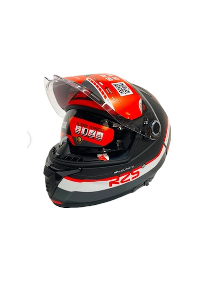 MT Thunder 4 SV R25 B5 Şeffaf Vizör Kask Kırmızı - Mat Siyah