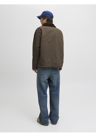 Jack & Jones Erkek Gömlek Yaka Uzun Kollu Ceket - Wolf - 12299081 Canteen