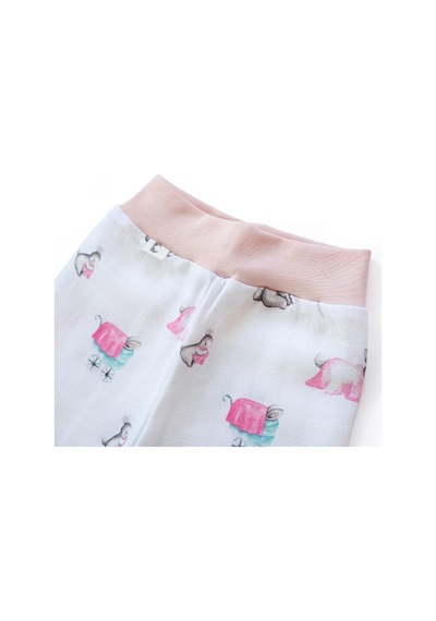 % 100 Pamuk Müslin Patikli Alt 3 Lü Set Bébé Lapin Rose Yndgnalt-1018