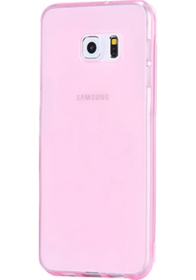 Samsung Galaxy Uyumlu S6 (G920) Kilif Soft Silikon Seffaf-Pembe Arka Kap 202977905