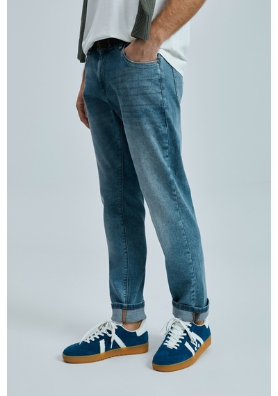 Lufian Nessıo Smart Jean Erkek Pantolon Slim Fit Mavi Mavi 111200191100300 Mavi