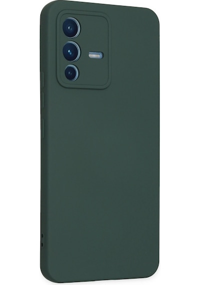 Cosmotex Newface Vivo V23 5g Kılıf Nano İçi Kadife Silikon - Koyu Yeşil