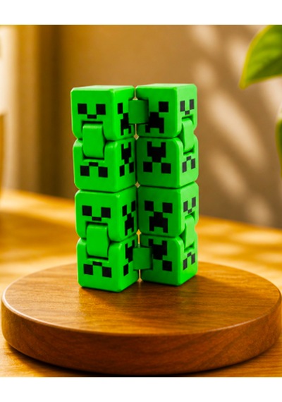 Minecraft Creeper Fidget Küp Sınırsız Minecraft Küpü Stres Giderici Dekoratif Figür