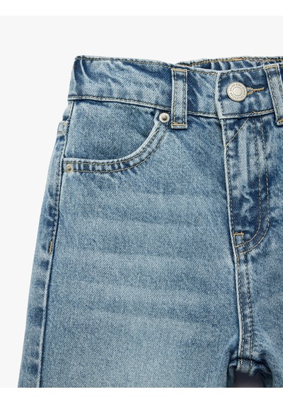 Koton Beli Lastikli Düğmeli Rahat Kesim Denim Pantolon Lıght Indıgo 6skb40008td Açık Mavi Koton Beli Lastikli Düğmeli Rahat Kesim Denim Pantolon Lıght Indıgo 6skb40008td Açık Mavi