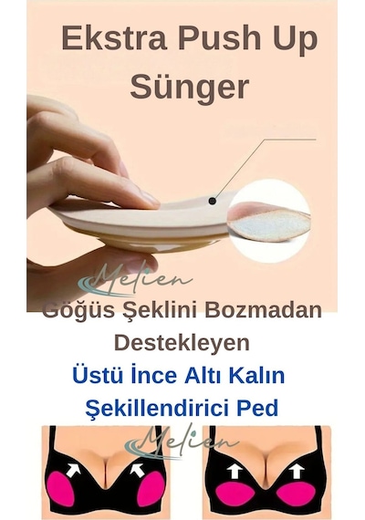 Ten Yapışkanlı Ekstra Push Up Mayo Abiye Elbise Sütyen Gelinlik Göğüs Dolgunlaştırıcı Kaldırıcı Pedi