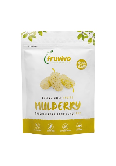 Fruvivo Dondurularak Kurutulmuş Dut Vegan Glutensiz 25 G