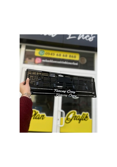 Kral Taç Çizgili Sarkık El Yazı Model Gümüş Plakalık - 666014523