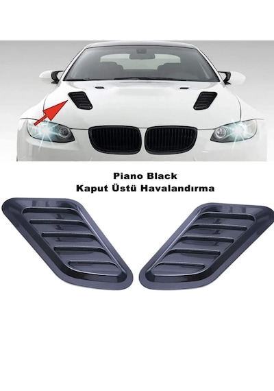 Point Araç Kaput Üstü Havalandırma Izgarası Piano Black Sağ-sol 2