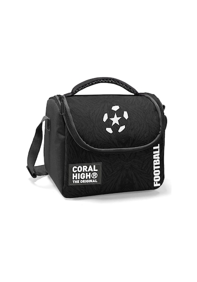 Coral High Erkek Çocuk Beslenme Çantası - Thermo - Siyah Beyaz Futbol Siyah - Beyaz