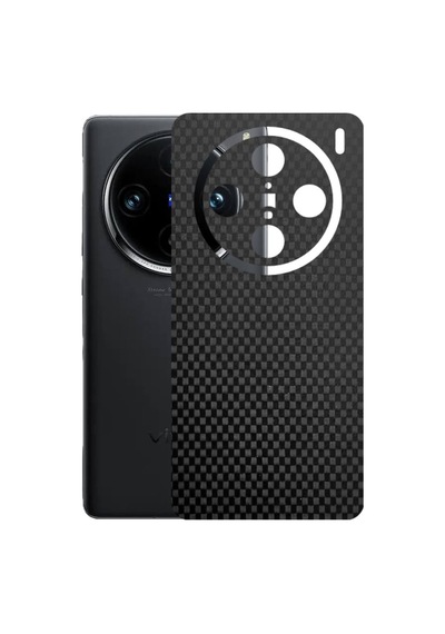Kapps Vivo X100 Pro İle Uyumlu Fiber Serisi Premium Arka Kapak Kaplama Kenarlar Yoktur 00019403