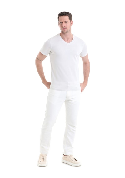 Hatemoğlu Gri Regular Fit Düz 100% Pamuklu V Yaka Tişört 35353022c004 Ag1 Gri Hatemoğlu Gri Regular Fit Düz 100% Pamuklu V Yaka Tişört 35353022c004 Ag1 Gri