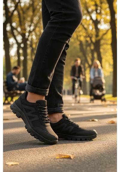 Khayt Herbert Su Ve Soğuk Dayanıklı Rahat Kaymaz Taban Erkek Kadın Kışlık Sneaker Ayakkabı Black