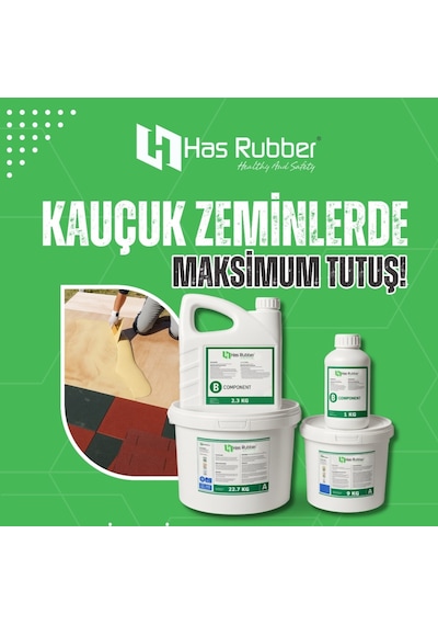 Hasrubber Kauçuk Zemin Yapıştırıcısı - Çift Komponenetli