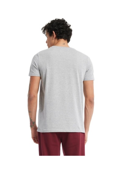 Galatasaray Lisanslı Büyük Logolu Gri T-shirt 001