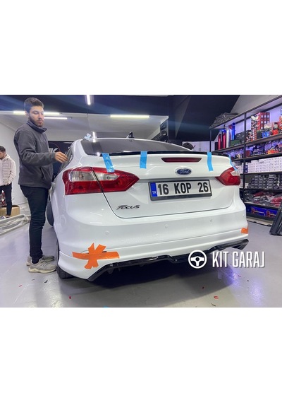 Kit Garaj Ford Focus 3 Sedan Makyajlı - Makyajsız Arka Ek Boyasız Plastik