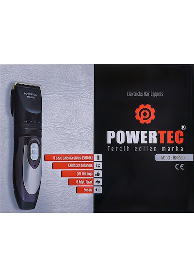 Powertec TR-6500 Şarjlı Saç Sakal Tıraş  Makinesi