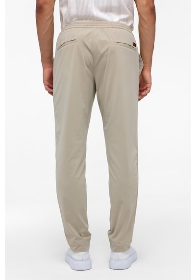 Süvari Bej Slim Armürlü Jogger Pantolon