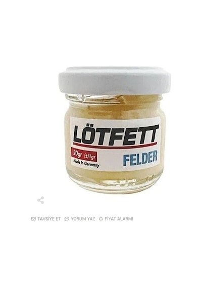 Lötfett 20 Gram Cam Şişede Lehim Pastası