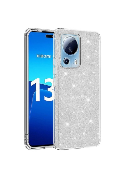 Zore Mi 13 Lite Kılıf Msra Shining Silikon - Gümüş Gümüş