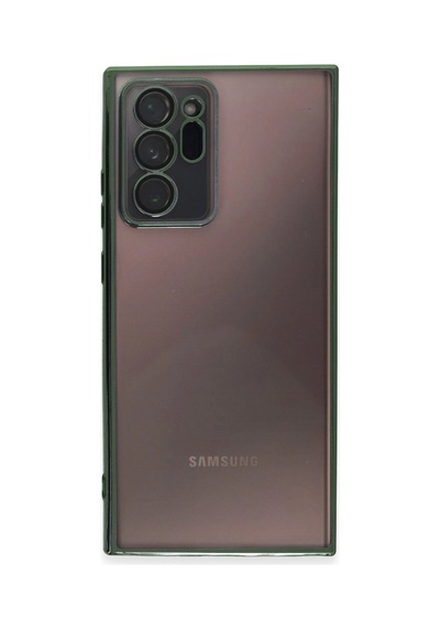 Samsung Galaxy  Uyumlu  Note 20 Ultra Kılıf Razer Lensli Silikon - Yeşil Çokrenkli