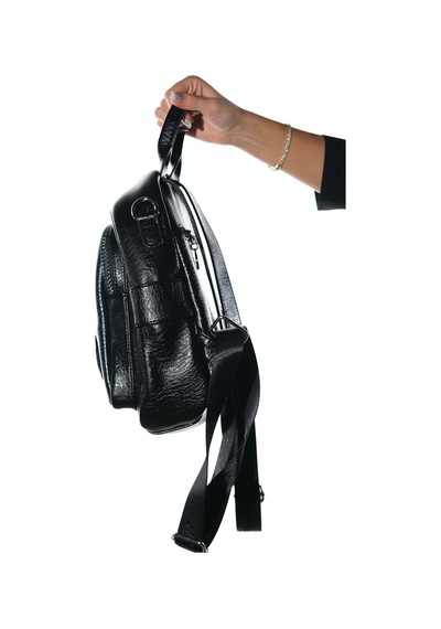 Luvishoes Straw Siyah Grain Kadın Sırt Çantası