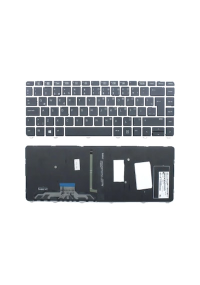 HP Uyumlu Elitebook Folio 844423-001 Notebook Klavye Işıklı (Siyah Tr) - 549473999